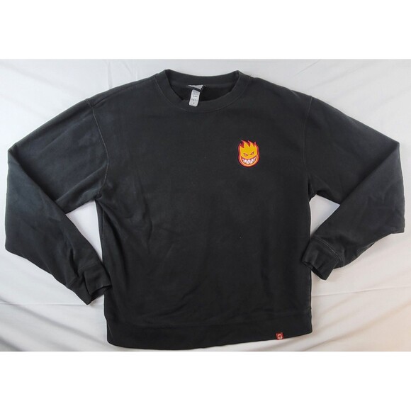 Spitfire The End Black Crew Neck Pullover Men's Medium Skateboarding Sweatshirt - Picture 1 of 7